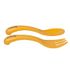 [I-BYEOL Friends]  Baby Self Spoon and Fork Yellow _ Toddler and Kids, Toddler Utensils, Microwave Dishwasher Safe, BPA Free, Made in Korea